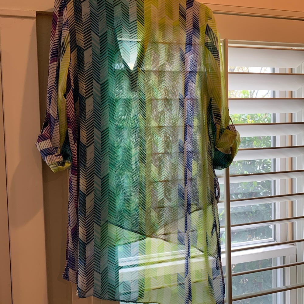 Peck & Peck sheer tunic top